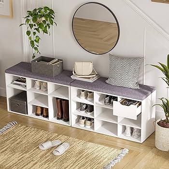 Amazon.com: DINZI LVJ Shoe Bench,Entryway Storage Bench with